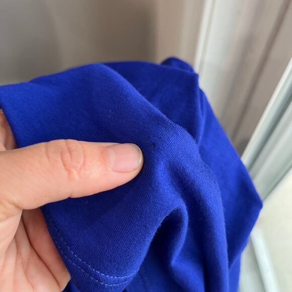 Forever 21 Y2K Blue Top Beaded Empire Waist Deep V Party Evening Retro - Picture 5 of 8